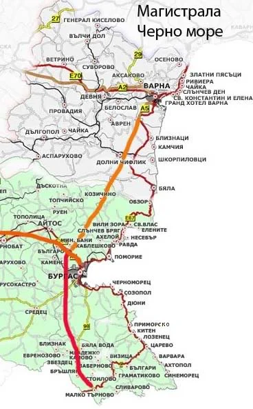Вторият мост над Варненското езеро ще е част от автомагистрала "Черно море", увери министър Шишков 1 magistrala cherno more