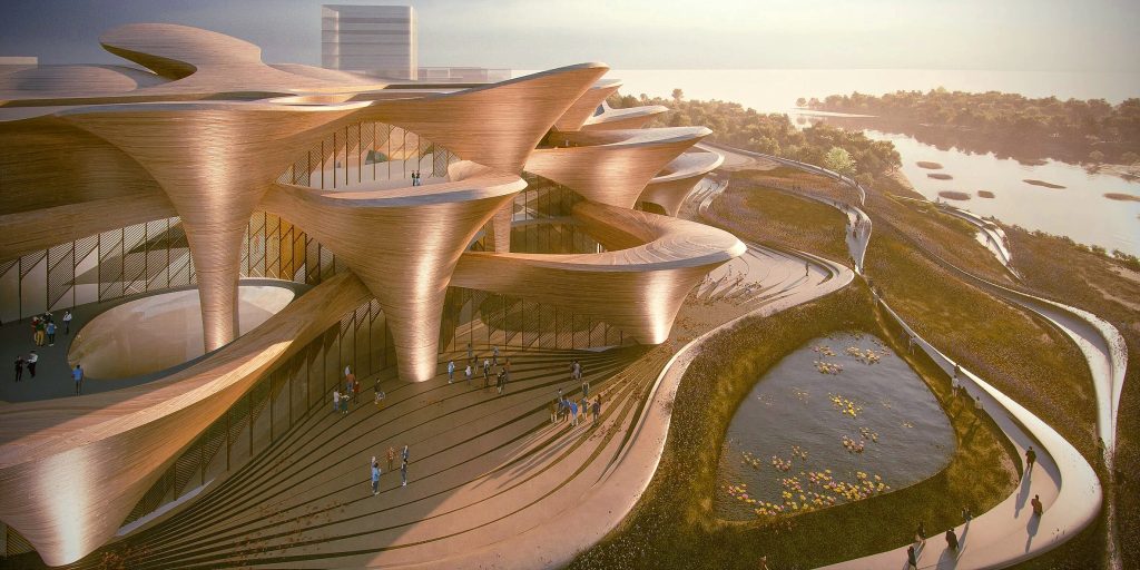 Новаторски проект на Zaha Hadid Architects  за центърът Алишер Навои в Узбекистан