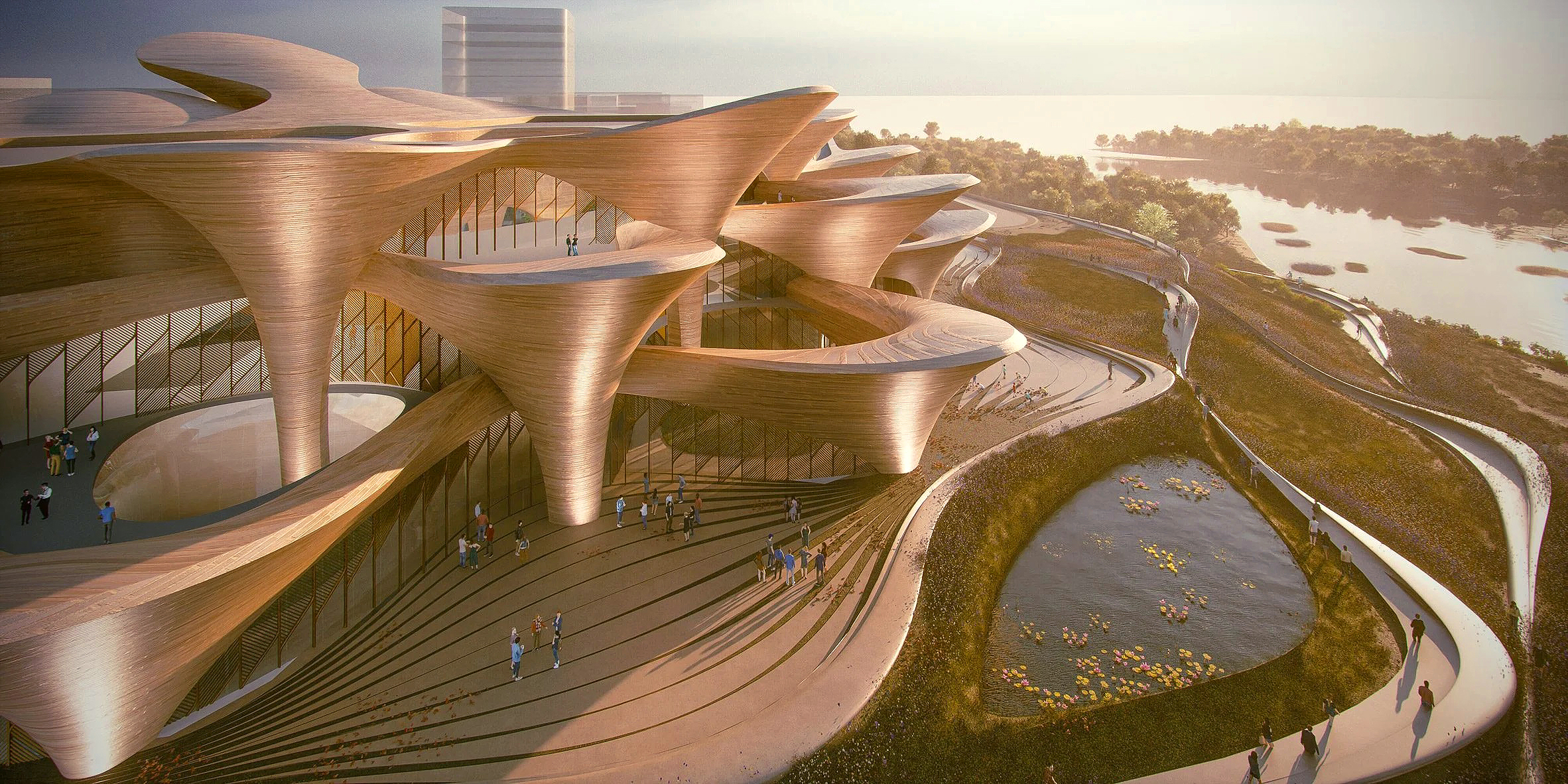 Новаторски проект на Zaha Hadid Architects  за центърът Алишер Навои в Узбекистан