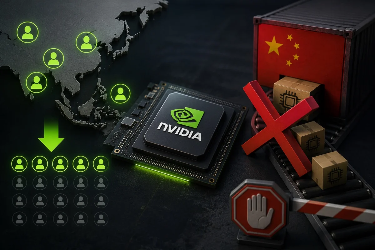 Nvidia намали списъка си с купувачи в Азия заради изтичането на AI чипове към Китай