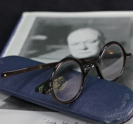 Очила кръгла рамка костенурка сър Уинстън Чърчил 1954