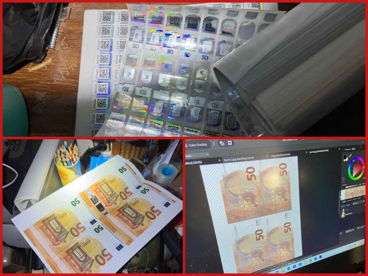 Разбиха печатница за фалшиви пари в София