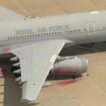 Airbus Voyager след вандализма на Palestine Action