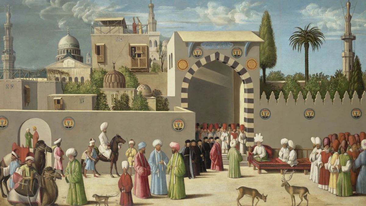 reception dune ambassade venitienne par le gouverneur de damas courtesy of musee du louvre
