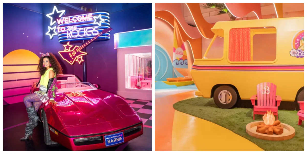 Розовият Corvette и жълтият кемпер.