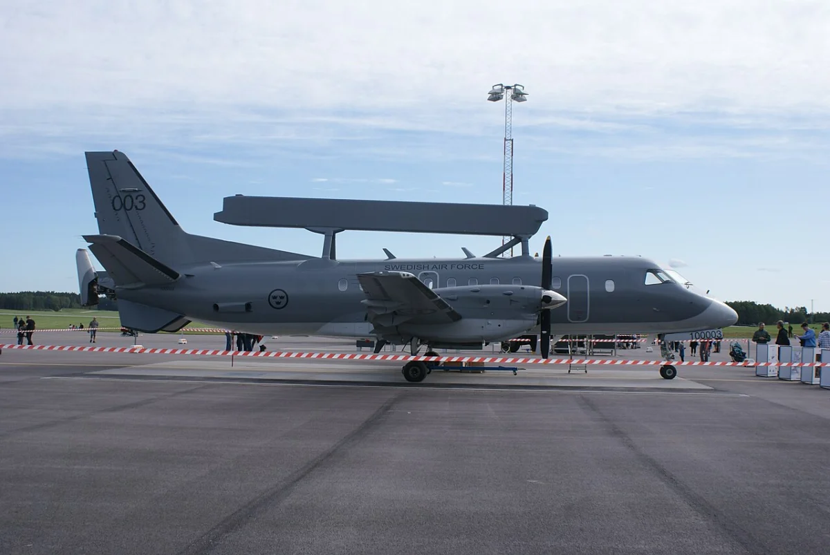 saab 340 with erieye radar swedish airforce