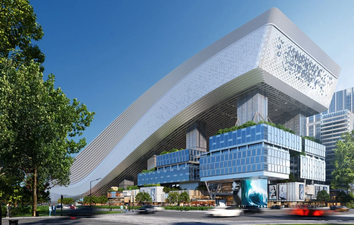 Ски комплексът, видян отвън.