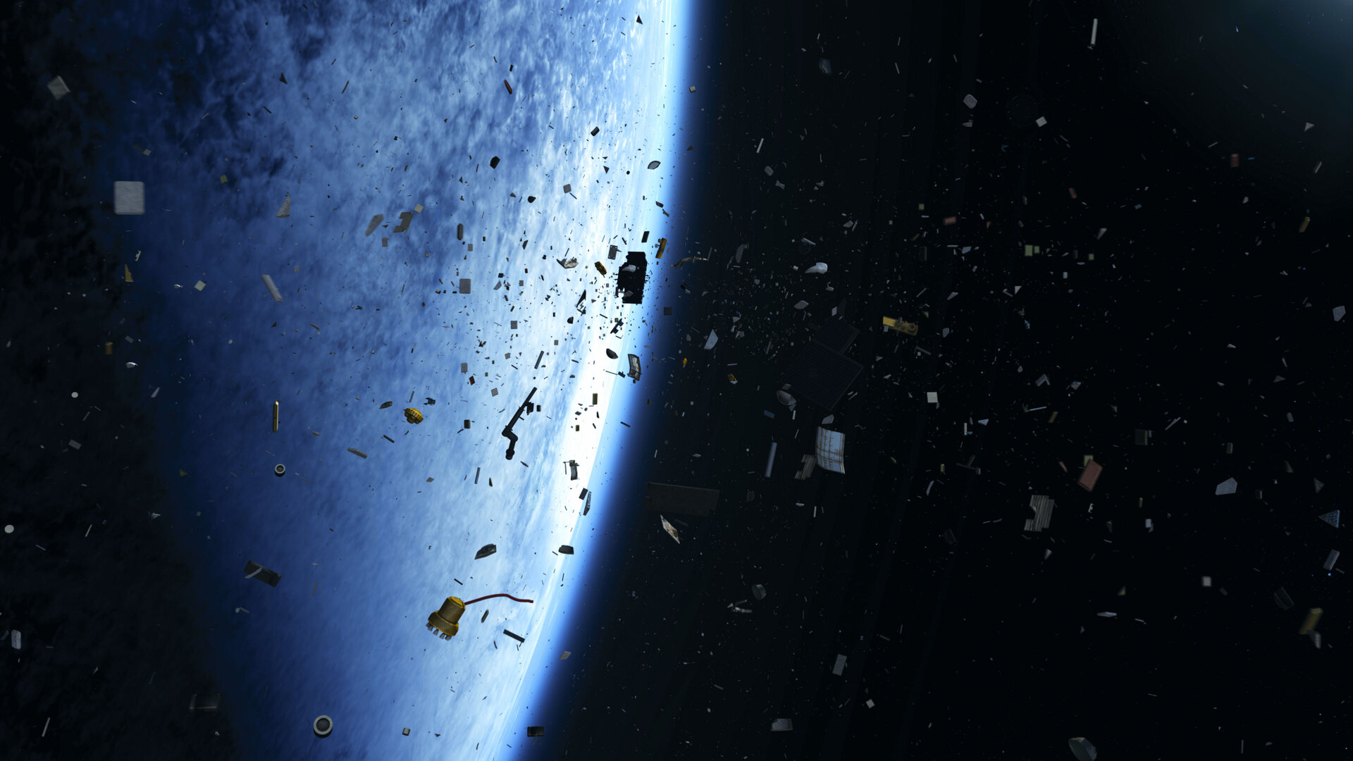 space debris pillars