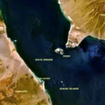 Спътникова снимка Баб ел Мандеб