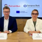 Стела Мелнич, ръководител на ЕБВР в Босна и Херцеговина Амир Салканович, председател на УС ProCredit Bank