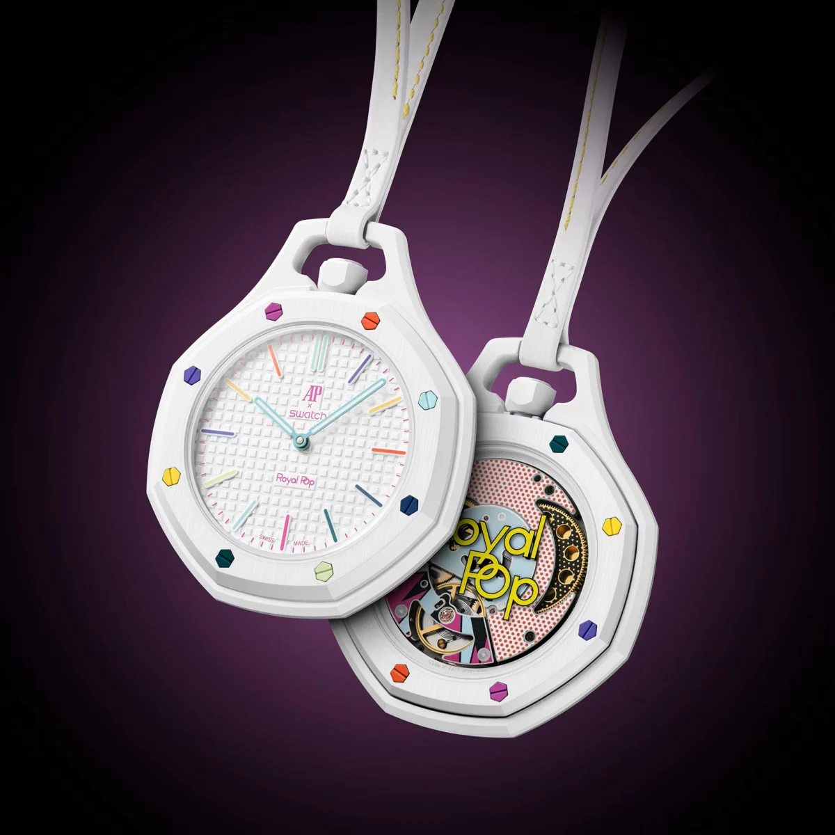 Audemars Piguet и Swatch създадоха „Royal pop“ джобен часовник за 400 долара