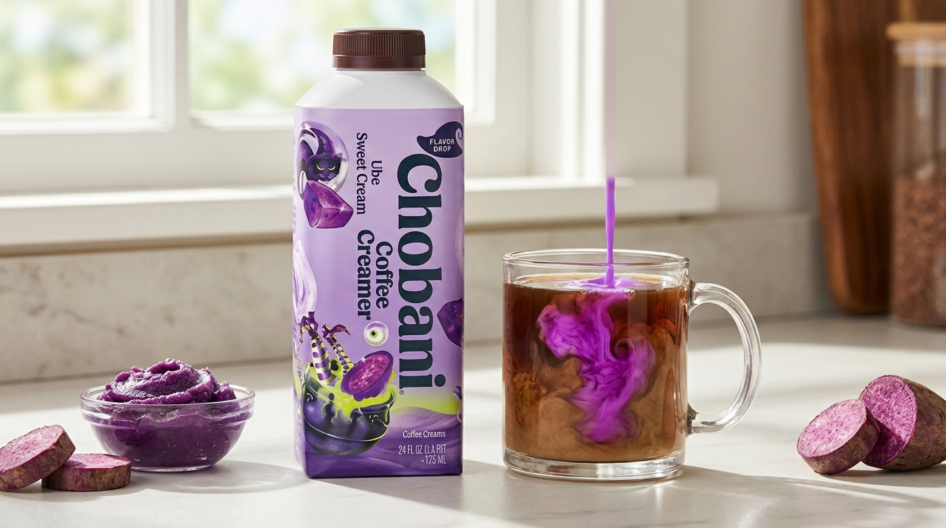 ube sweet cream dairy creamer ube smetana za kafe