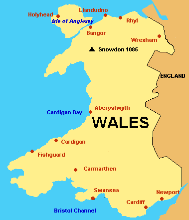 uels map of wales
