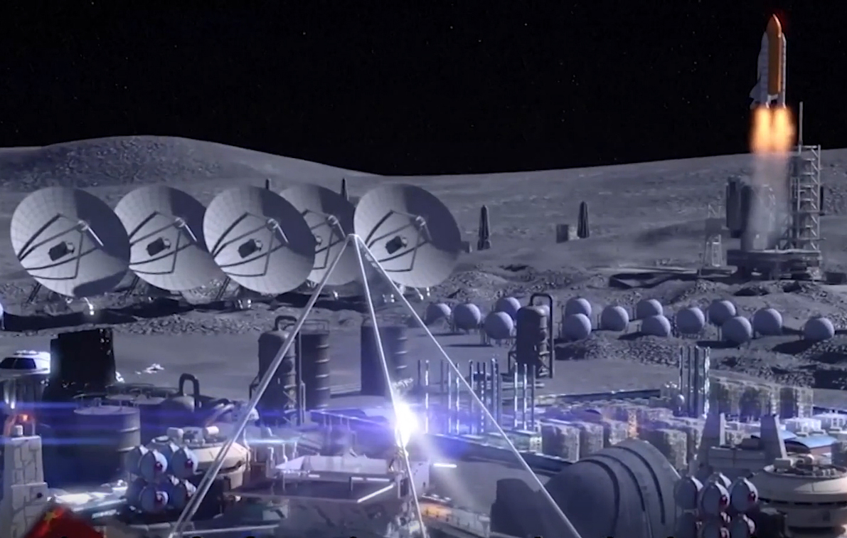 база на луната Китай