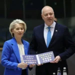 Росен Желязков подари българските евромонети на Урсула фон дер Лайен и Роберта Мецола