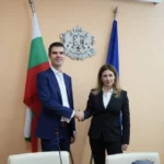 зам-министър икономика и индустрия Невена Лазарова с Александър Голомехов управител на българската компания Имелиус ООД