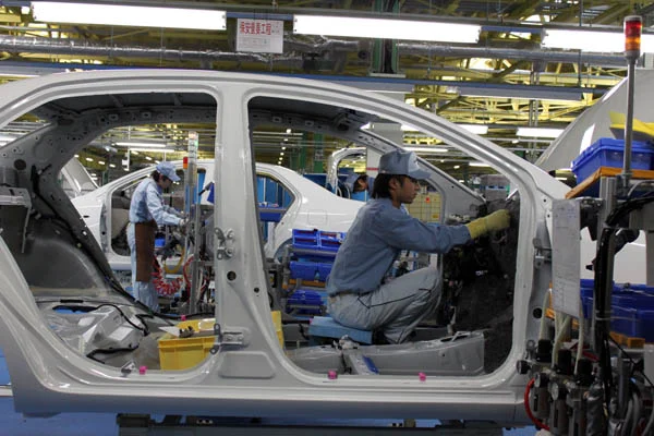 завод на Toyota в Охира, близо до Сендай, префектура Мияги, Япония
