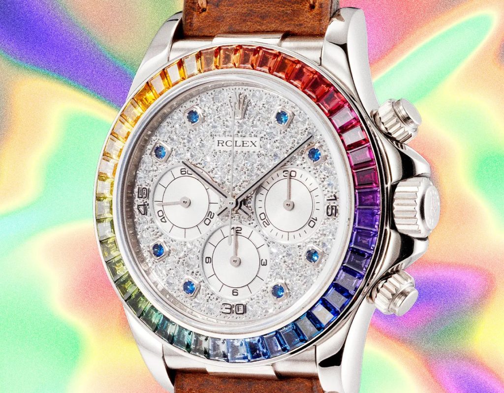 Първият Rolex Rainbow Daytona очаква стойности от 3 млн.евро на търг 1 Първият Rolex Rainbow Daytona очаква стойности от 3 млн. евро на търг