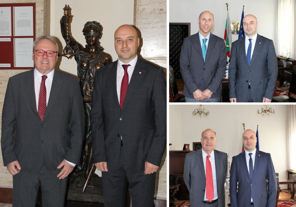 Атанас Славов с посланиците на Франция Груция и САЩ