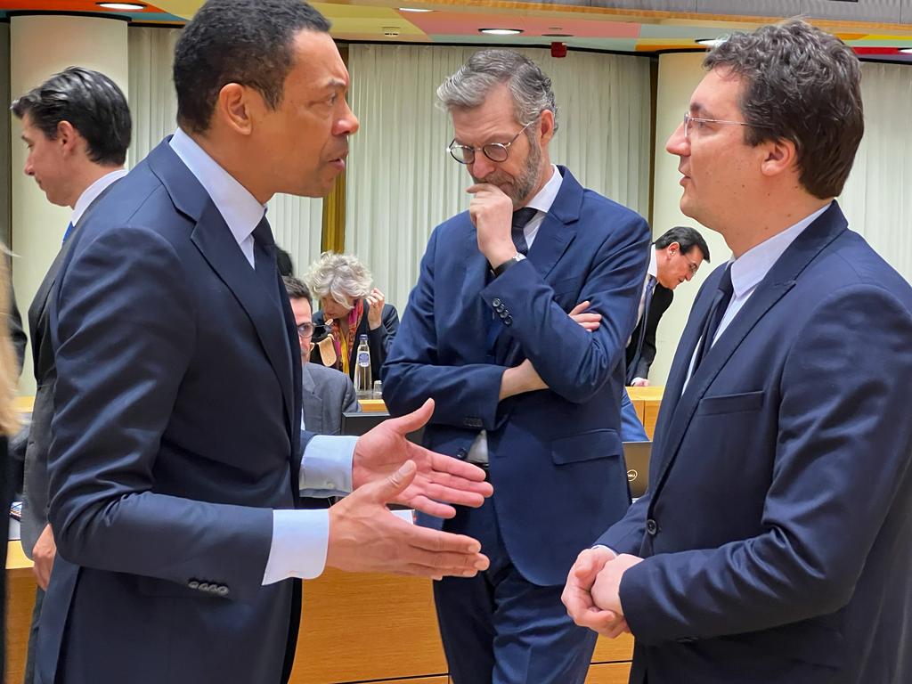 Крум Зарков и министърът на правосъдието на Нидерландия Франк Веервинд.