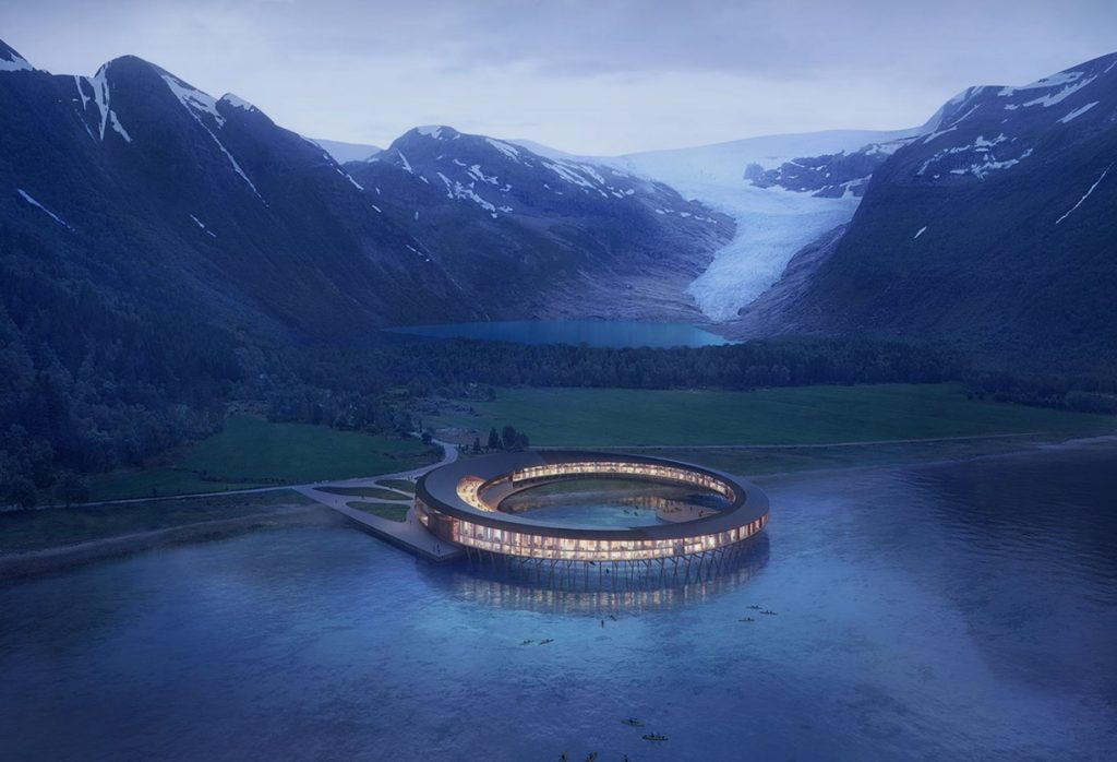 Поглед към ледника Свартисен.