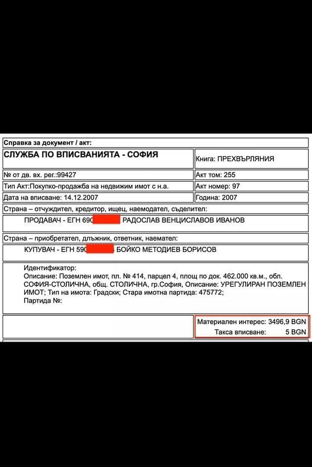 ГД "БОЕЦ": Дадохме Борисов на прокуратурата за необявена къща и евтин парцел! 4 буда къща 4